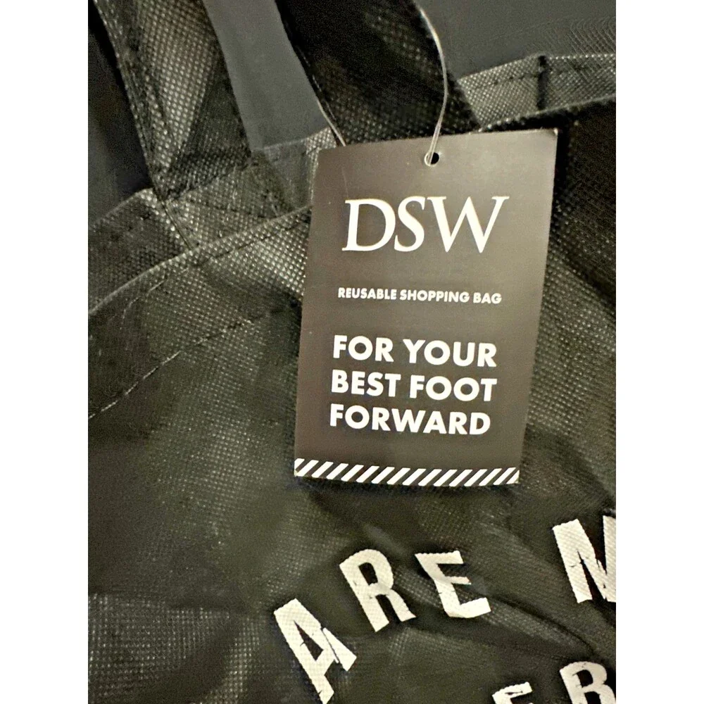 DSW Black Reusable Tote Bag 